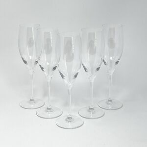 Riedel Vinum Prestige Cuvee Champagne Glasses Flutes Crystal 8.5” Set Of 5
